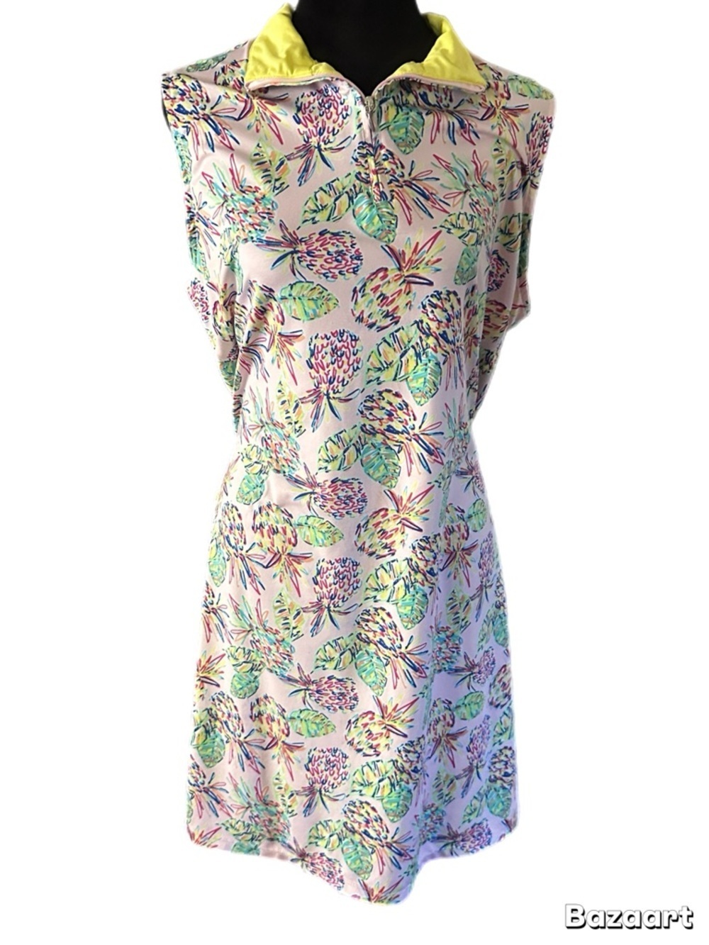 Emerald 18 Tropical Pineapple Print Golf Dress XL